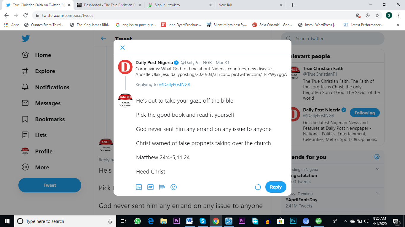 'Apostle' Okikijesu Would Steal Your Bible