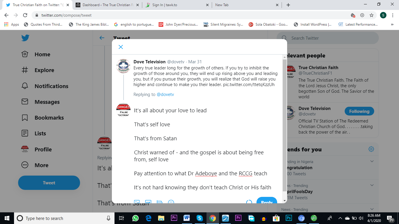 Adeboye Baits The Hook With Self Love